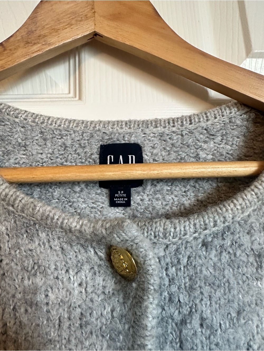 Gap Gray Crewneck Button Cardigan Sweater - Picture 2 of 3